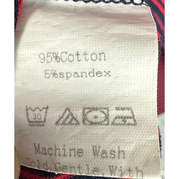 Sykooria Shirt Men's 2XL Red & Navy Striped Pullover Long-Sleeve Front Pocket - Picture 5 of 8